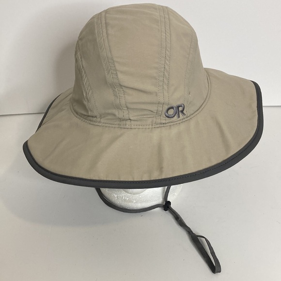 Outdoor Research Hat Kids Medium Khaki Gray Rambler Sun Sombrero UPF 50 - Picture 2 of 12